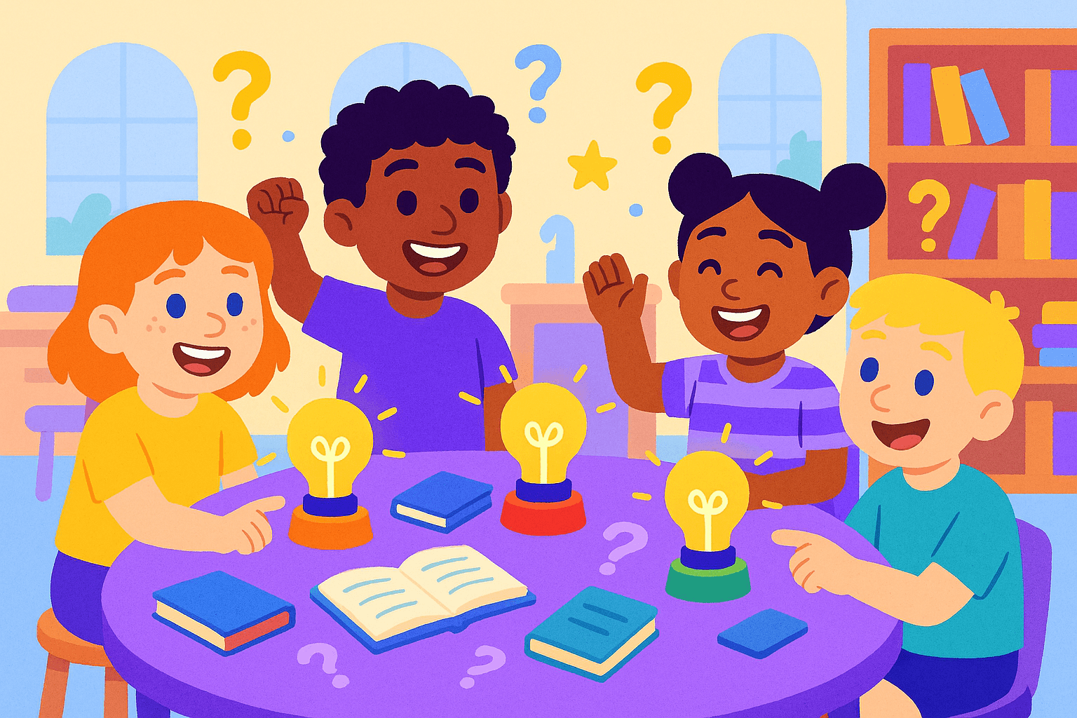 Kids playing trivia